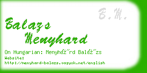 balazs menyhard business card